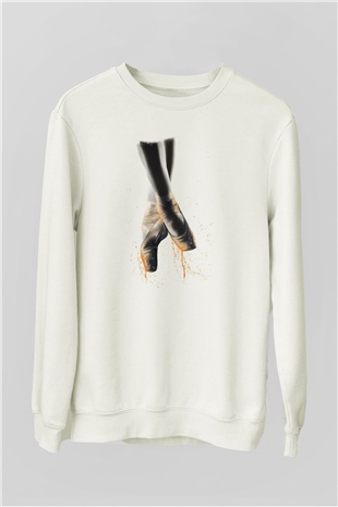 Bale Beyaz Unisex Sweatshirt