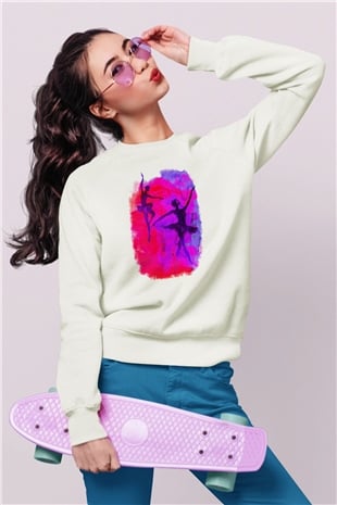 Bale Beyaz Unisex Sweatshirt