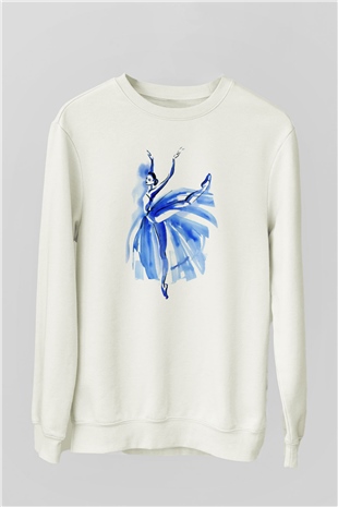 Bale Beyaz Unisex Sweatshirt