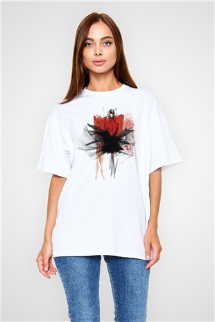 Bale Beyaz Oversize Tişört Oversize T-shirt - TişörtFabrikası