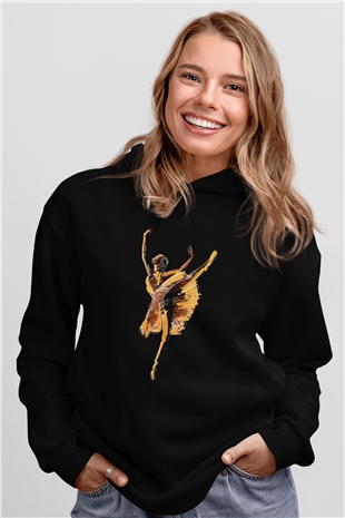 Bale Siyah Unisex Hoodie