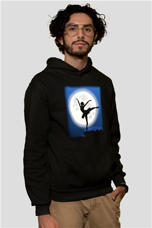 Bale Siyah Unisex Hoodie