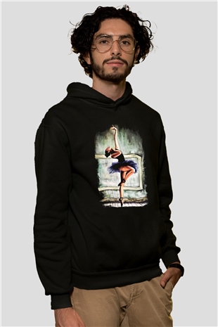 Bale Siyah Unisex Hoodie