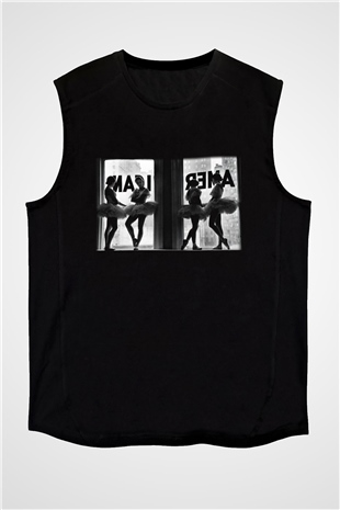 Bale Siyah Unisex Kolsuz Tişört