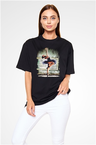 Bale Siyah Unisex Oversize Tişört T-Shirt