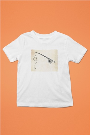 Balıkçı Beyaz Unisex Çocuk Tişört