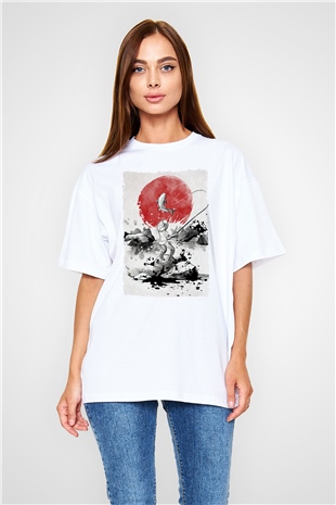 Balıkçı Beyaz Oversize Tişört Oversize T-shirt - TişörtFabrikası