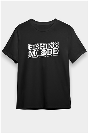 Balıkçı Siyah Unisex Tişört T-Shirt - TişörtFabrikası