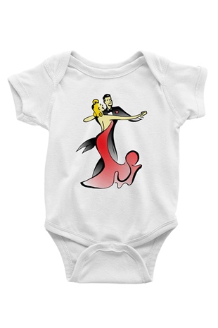 Balo Baskılı Beyaz Unisex Bebek Body - Zıbın