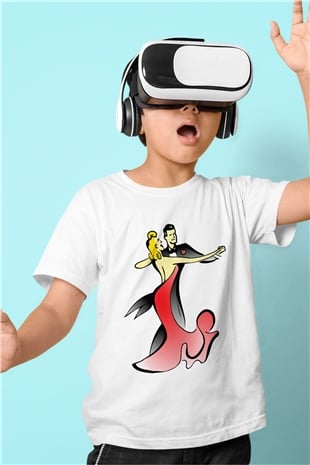Balo Baskılı Beyaz Unisex Çocuk Tişört
