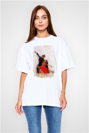 Balo Beyaz Oversize Tişört Oversize T-shirt - TişörtFabrikası