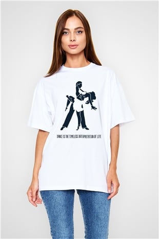 Balo Beyaz Oversize Tişört Oversize T-shirt - TişörtFabrikası