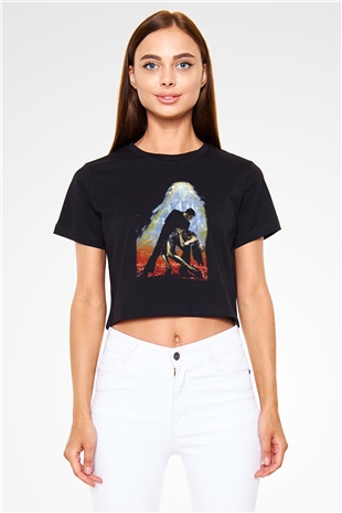 Balo Siyah  Crop Top Tişört
