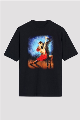 Balo Siyah Unisex Oversize Tişört T-Shirt