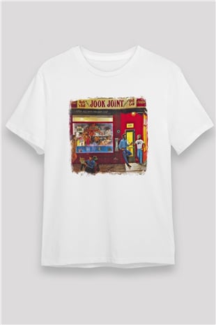 Band Baskılı Unisex Beyaz Tişört