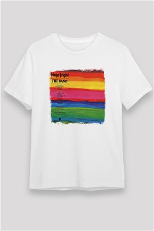 Band Baskılı Unisex Beyaz Tişört