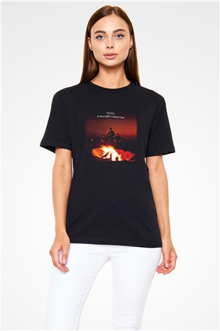 Band Baskılı Unisex Siyah Tişört