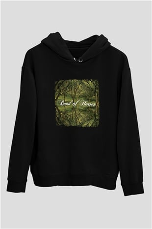 Band of Horses Baskılı Unisex Siyah Hoodie