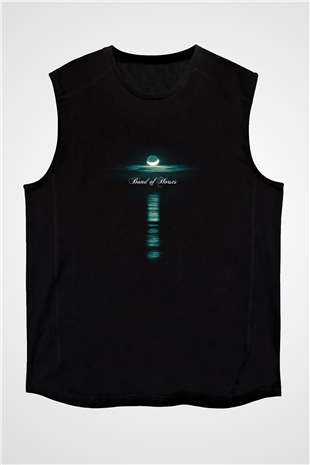 Band of Horses Baskılı Unisex Siyah Kolsuz Tişört