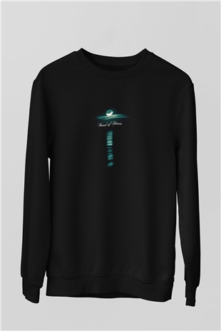 Band of Horses Baskılı Unisex Siyah Sweatshirt
