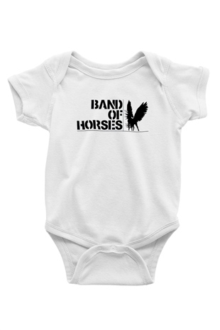 Band of Horses Beyaz Bebek Body - Zıbın