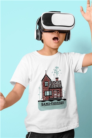 Band of Horses Beyaz Unisex Çocuk Tişört