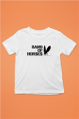 Band of Horses Beyaz Unisex Çocuk Tişört