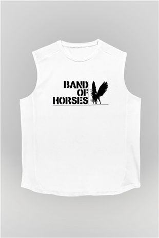 Band of Horses Beyaz Unisex Kolsuz Tişört