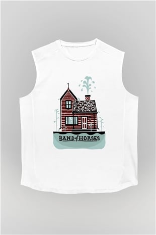 Band of Horses Beyaz Unisex Kolsuz Tişört