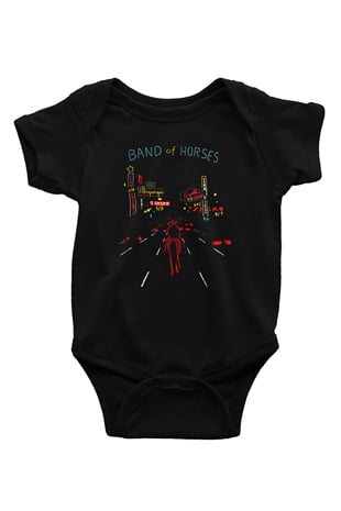 Band of Horses Siyah Bebek Body - Zıbın