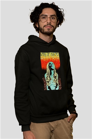 Band of Horses Siyah Unisex Kapüşonlu Sweatshirt