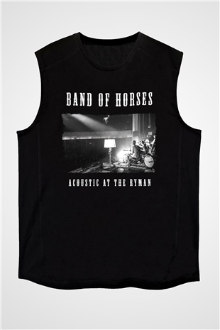 Band of Horses Siyah Unisex Kolsuz Tişört