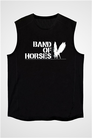 Band of Horses Siyah Unisex Kolsuz Tişört