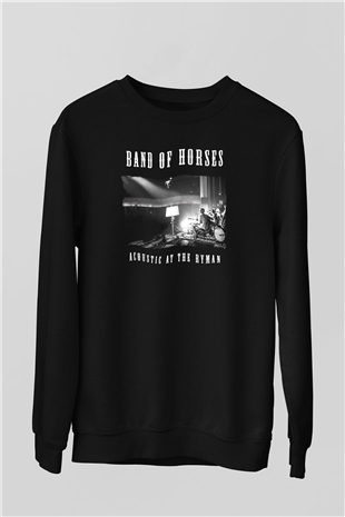 Band of Horses Siyah Unisex Sweatshirt