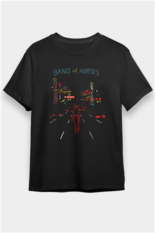 Band of Horses Siyah Unisex Tişört T-Shirt - TişörtFabrikası