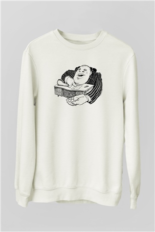 Bankacı Beyaz Unisex Sweatshirt