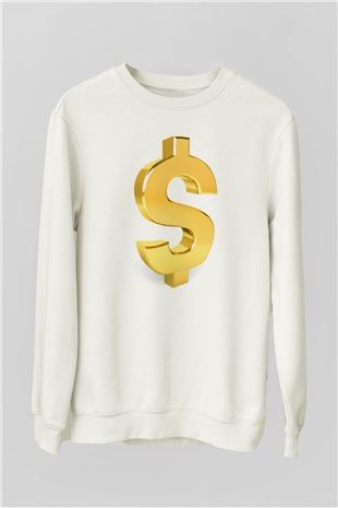 Bankacı Beyaz Unisex Sweatshirt