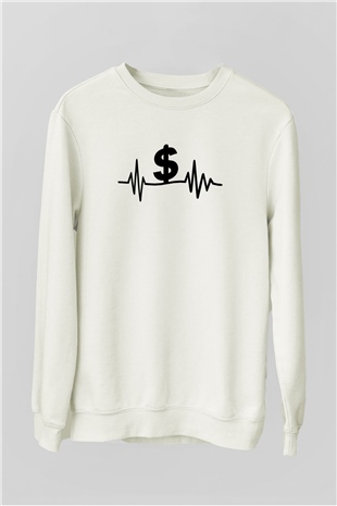Bankacı Beyaz Unisex Sweatshirt