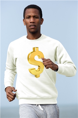 Bankacı Beyaz Unisex Sweatshirt