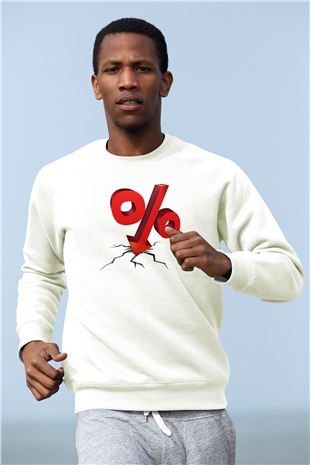 Bankacı Beyaz Unisex Sweatshirt