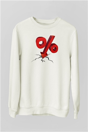 Bankacı Beyaz Unisex Sweatshirt