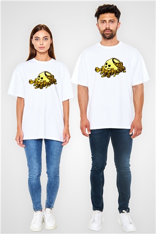 Bankacı Beyaz Oversize Tişört Oversize T-shirt - TişörtFabrikası