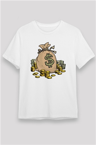 Bankacı Beyaz Unisex Tişört T-Shirt - TişörtFabrikası
