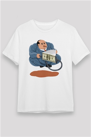 Bankacı Beyaz Unisex Tişört T-Shirt - TişörtFabrikası