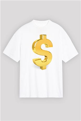 Bankacı Beyaz Oversize Tişört Oversize T-shirt - TişörtFabrikası