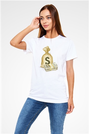 Bankacı Beyaz Unisex Tişört T-Shirt - TişörtFabrikası