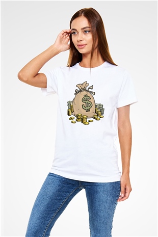 Bankacı Beyaz Unisex Tişört T-Shirt - TişörtFabrikası