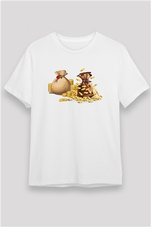 Bankacı Beyaz Unisex Tişört T-Shirt - TişörtFabrikası