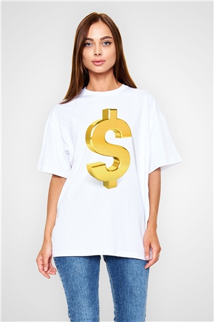 Bankacı Beyaz Oversize Tişört Oversize T-shirt - TişörtFabrikası