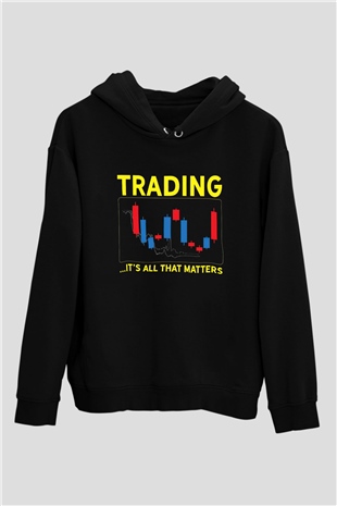 Bankacı Siyah Unisex Kapüşonlu Sweatshirt